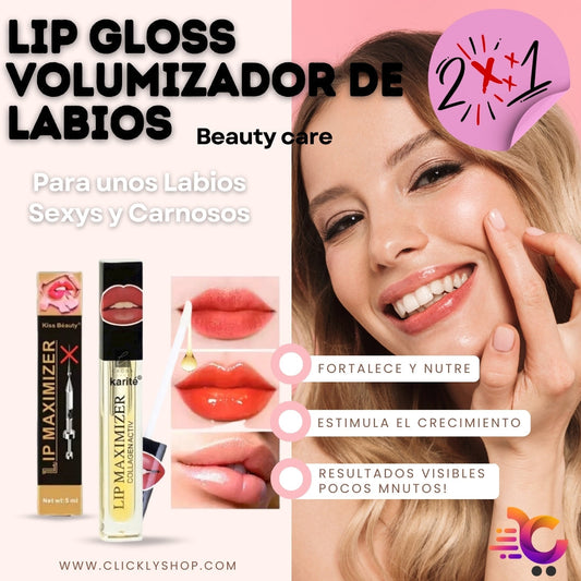 Lip Gloss Volumizador 2x1 !